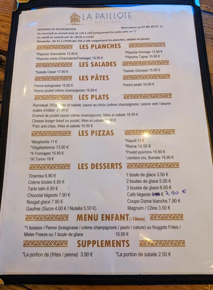 La Paillote - Menu Image 1