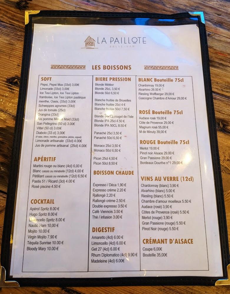 La Paillote - Menu Image 2
